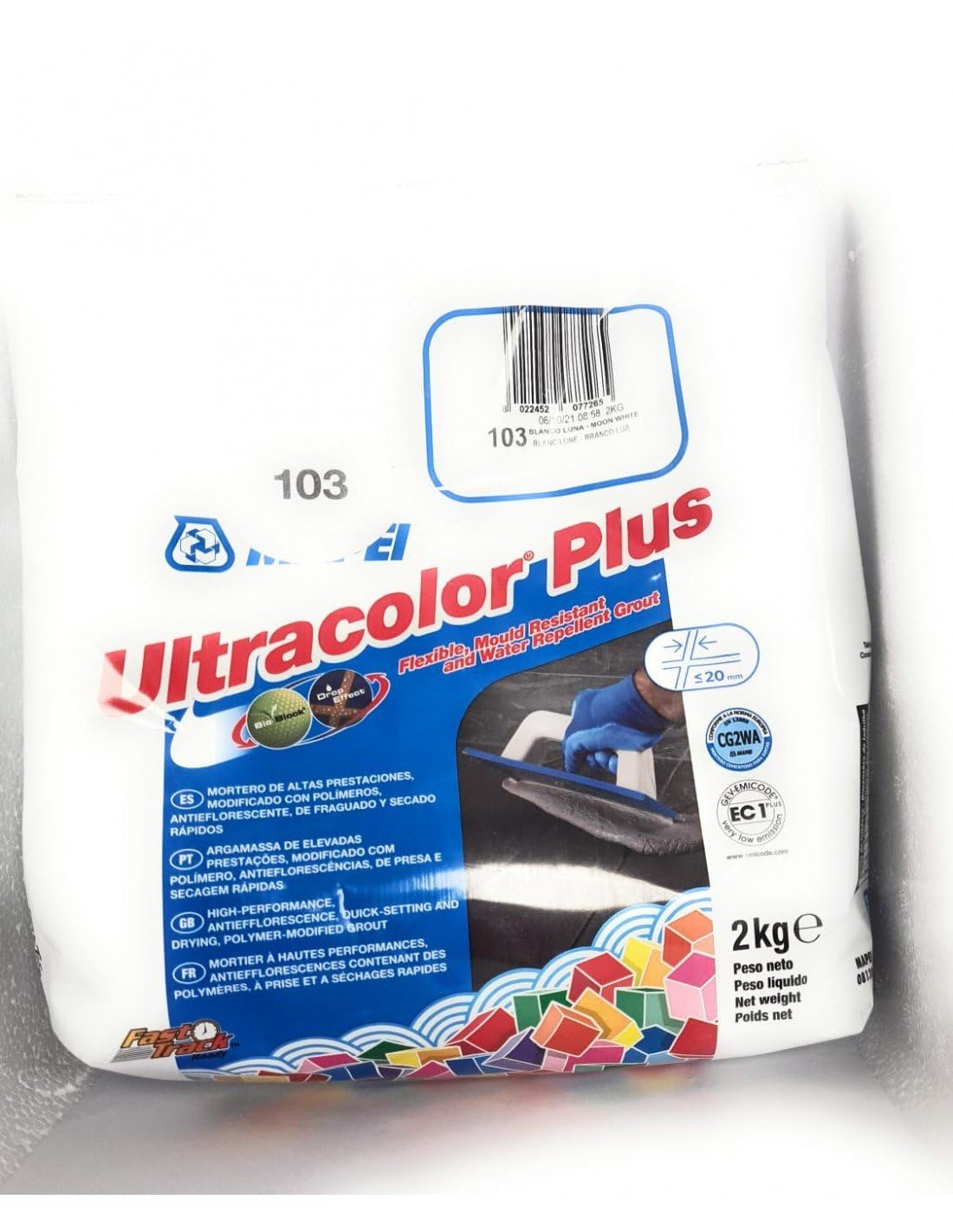MAPEI Mortero de juntas Ultracolor Plus (103) Blanco Luna 2Kg