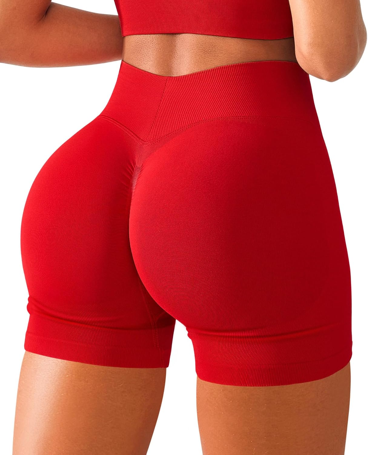 BRXL Scrunch Butt Lifting Shorts for Women V Back Seamless 5" High Waist Workout Gym Compression Spandex Impact Shorts