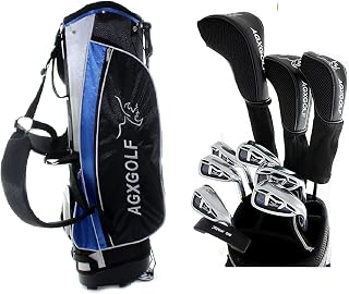 New AGX Ladies Right or Left Hand Ladies LT Golf Club Set w/Stand Bag, Driver, 3 Wd, Hybrid, 6-9 Irons, PW, Free Putter; Petite, Regular or Tall Length: USA Built