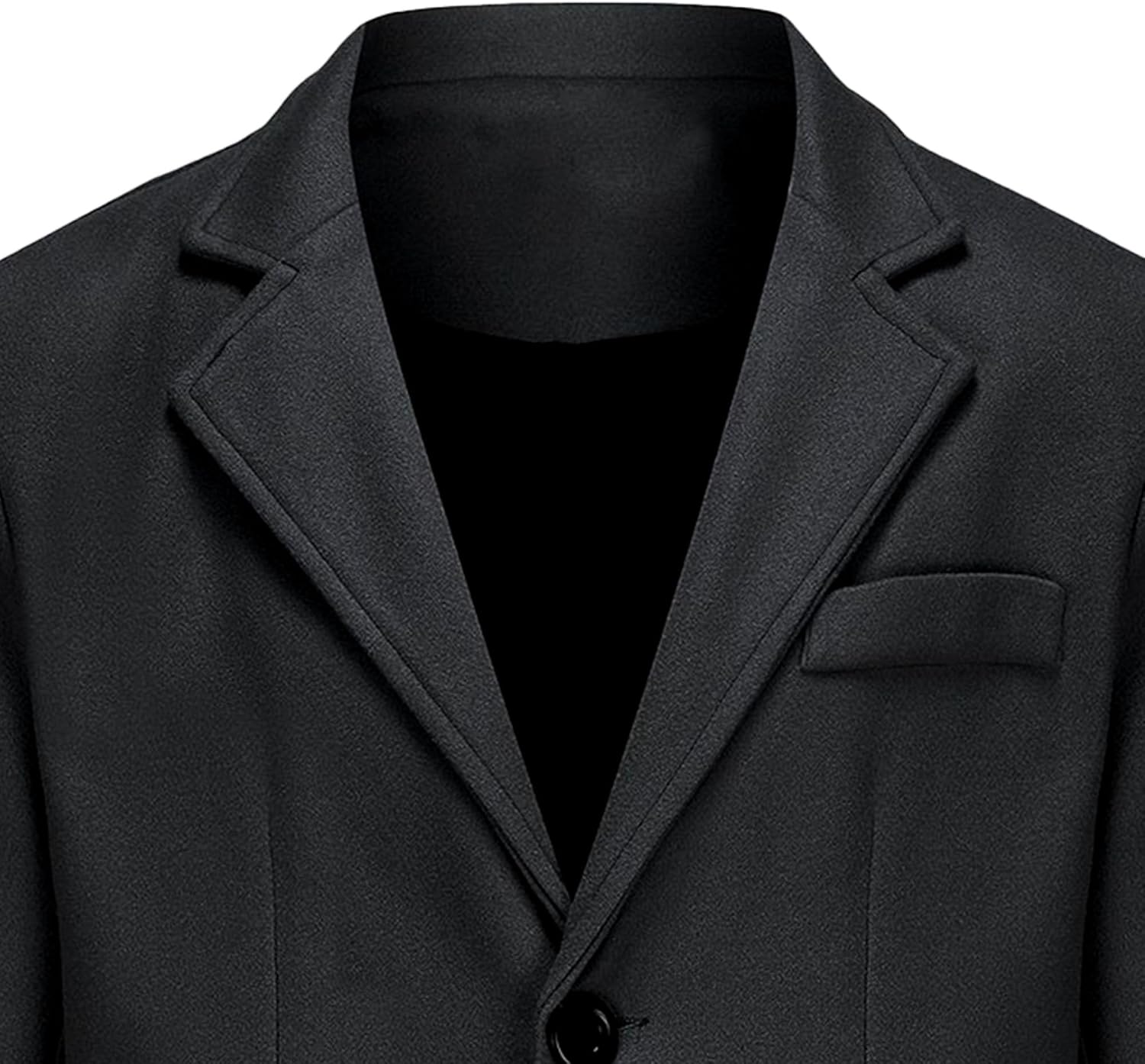 Men Thicken Mid Length Windbreaker Solid Color Single Breasted Outwear with Pockets Warm Cozy Suit Collar Overcoat