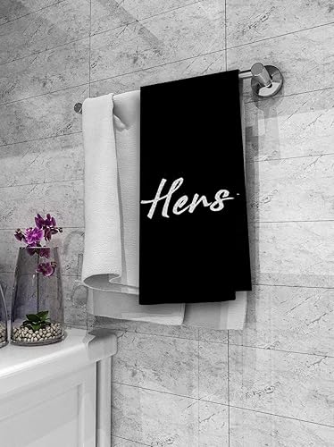 Miniatura 3 de DIBOR Love Quote - Toallas de baño para él y ella, paño de secado absorbente decorativo de amor, toallas de mano, paños de cocina, paños de cocina