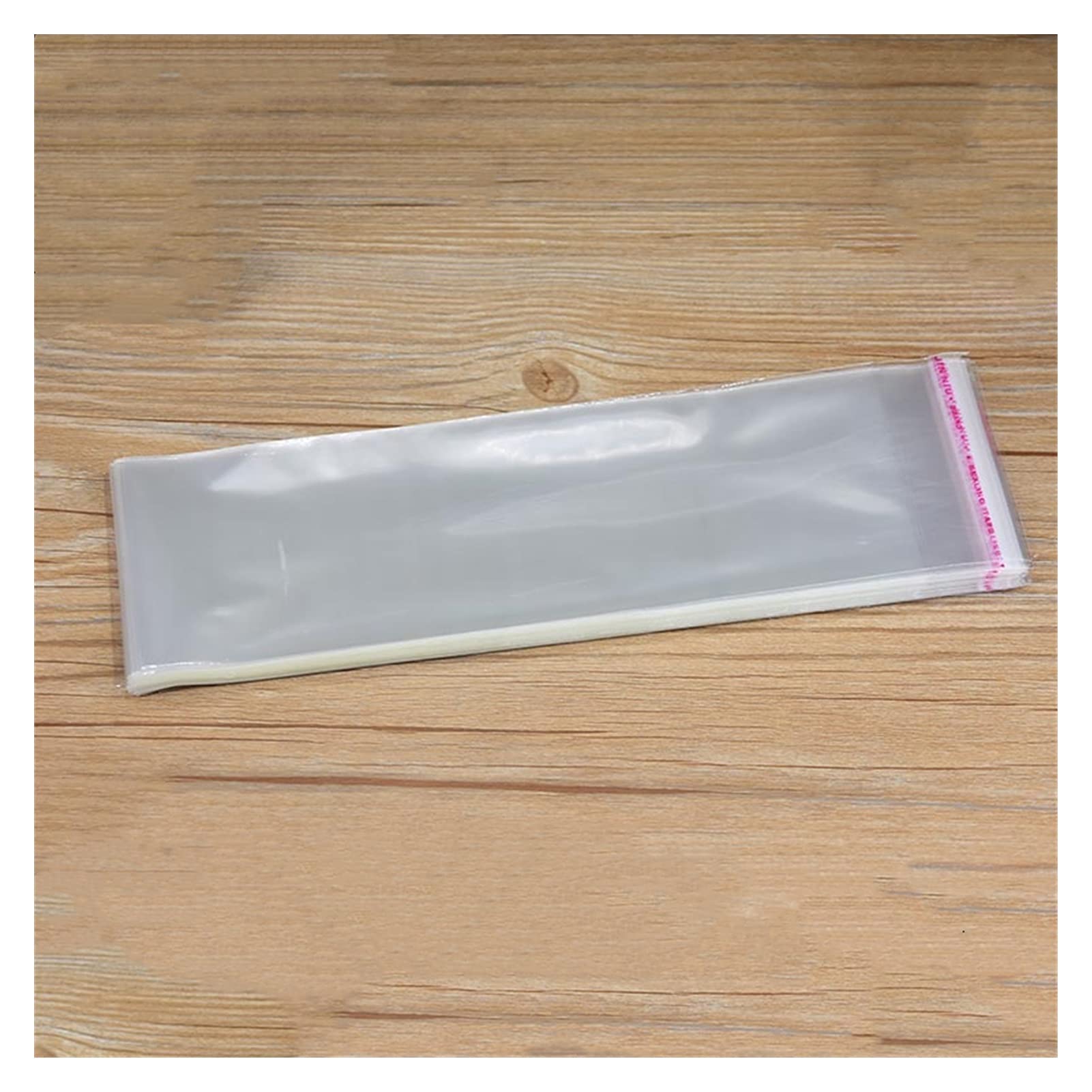 LYVQZPWLRtransparente Tasche, 200 Stück 11 x 42 cm lange, dicke, durchsichtige, selbstklebende Cellophantüten aus Plastik for Verpacken von Süßigkeiten und Keksen, wiederverschließbare OPP-Verpackungs