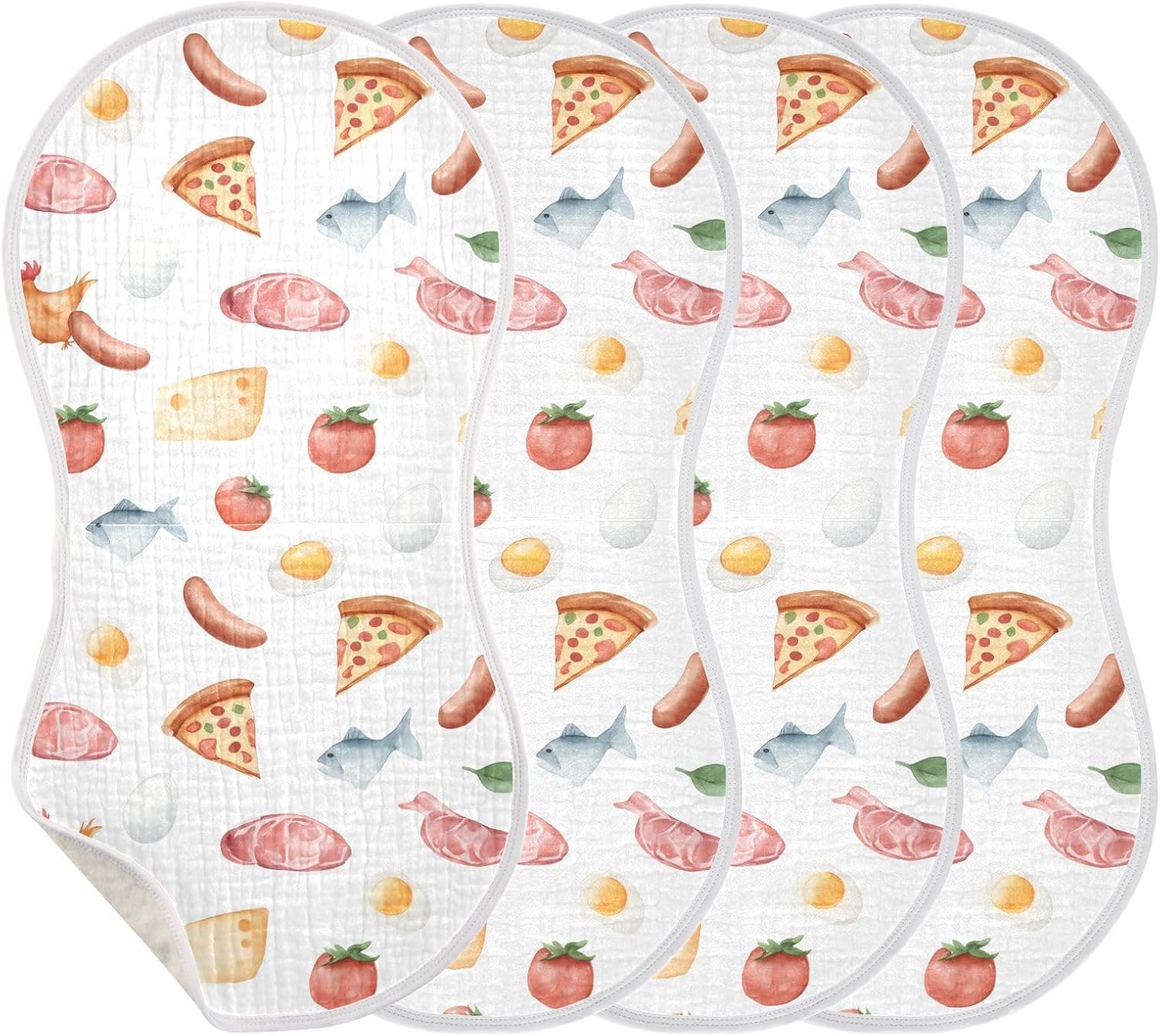 vvfelixl Fresh Food Items Burp Cloths for Baby Boy Girls Baby Washcloths Burp Rags 1 Pack