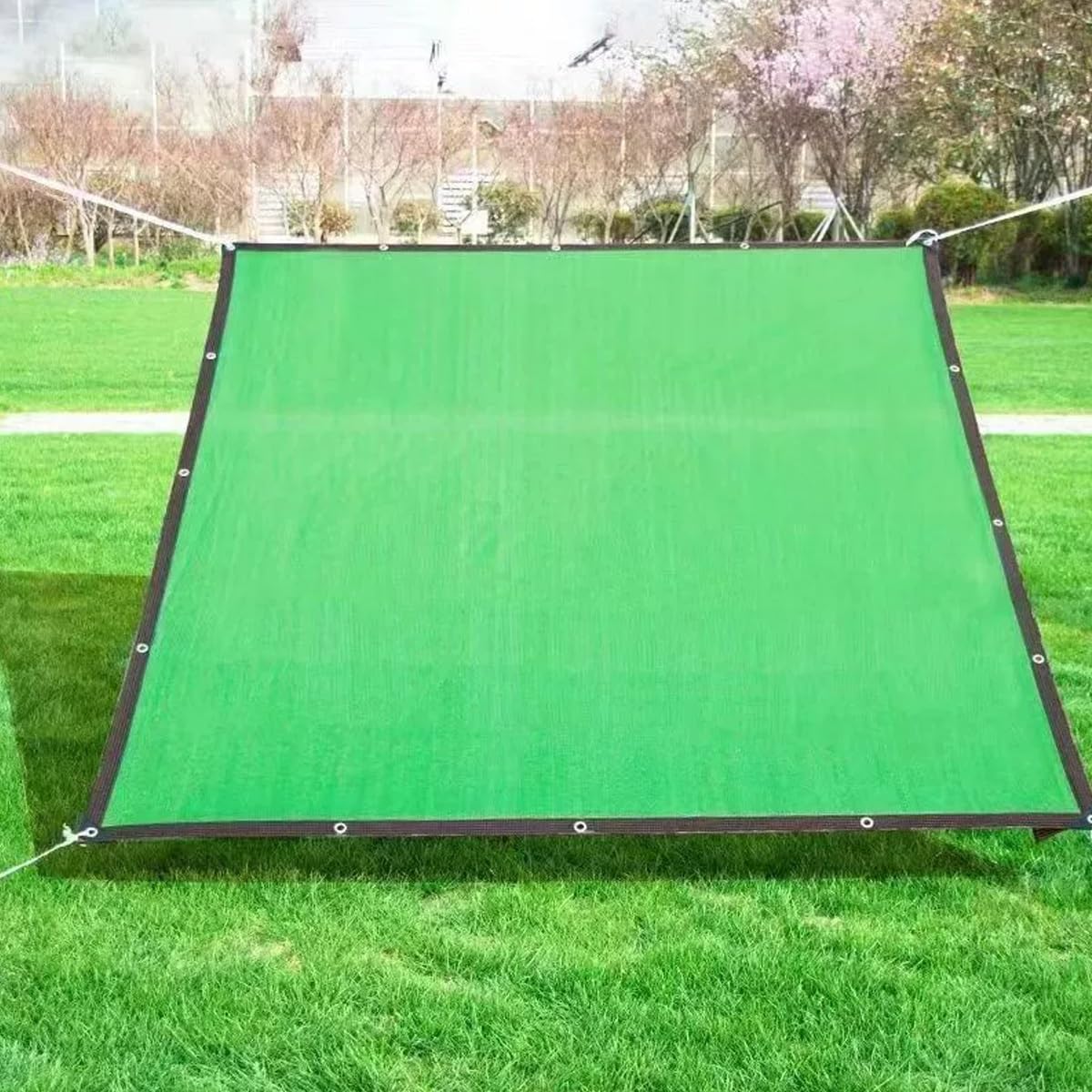Rete Ombreggiante Telo da Sole Verde 90% Ombreggiatura, Rete Parasole Resistente all'Usura Tessuto Ombra con Occhielli per Cortile Finestra Pianta del Fiore((2x9) m)