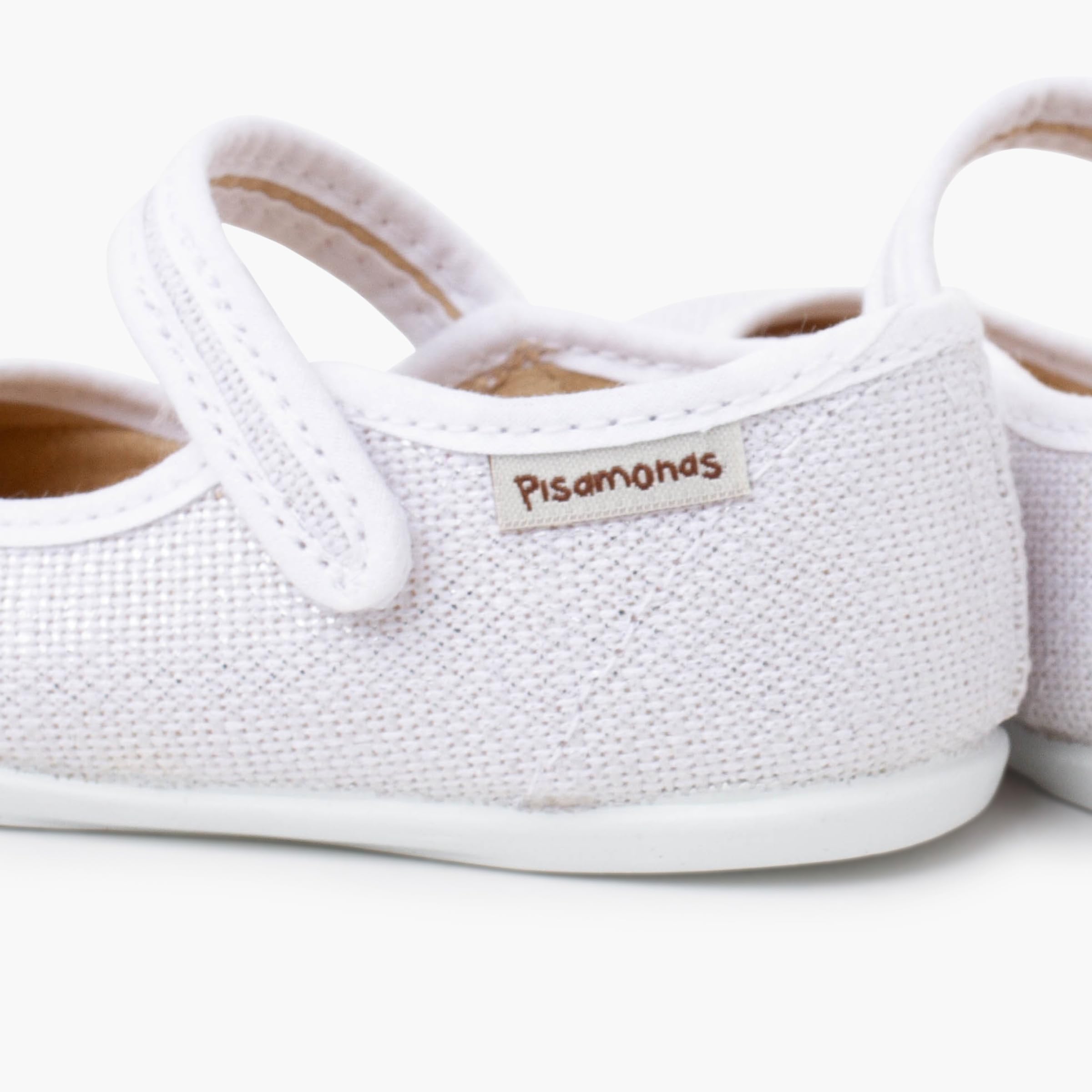 Pisamonas Ballerine con Cinturino Barefoot Lino Brillante A Strappo