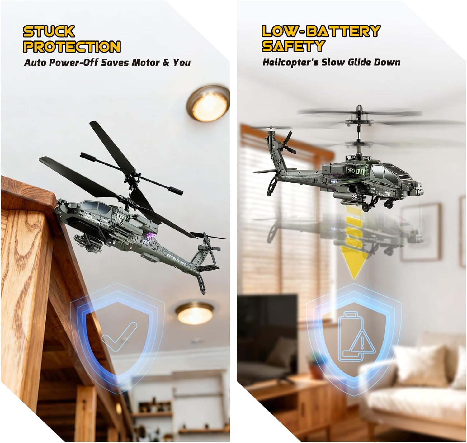 XIKOTEC RC Helicopter, Remote Control Helicopter Toy for Kids, Beginners and Adults with Altitude Hold, Gyro & LED Light, 2 Batteries & USB-C Charging, Gift for Boys Ages 8-12 (Green)