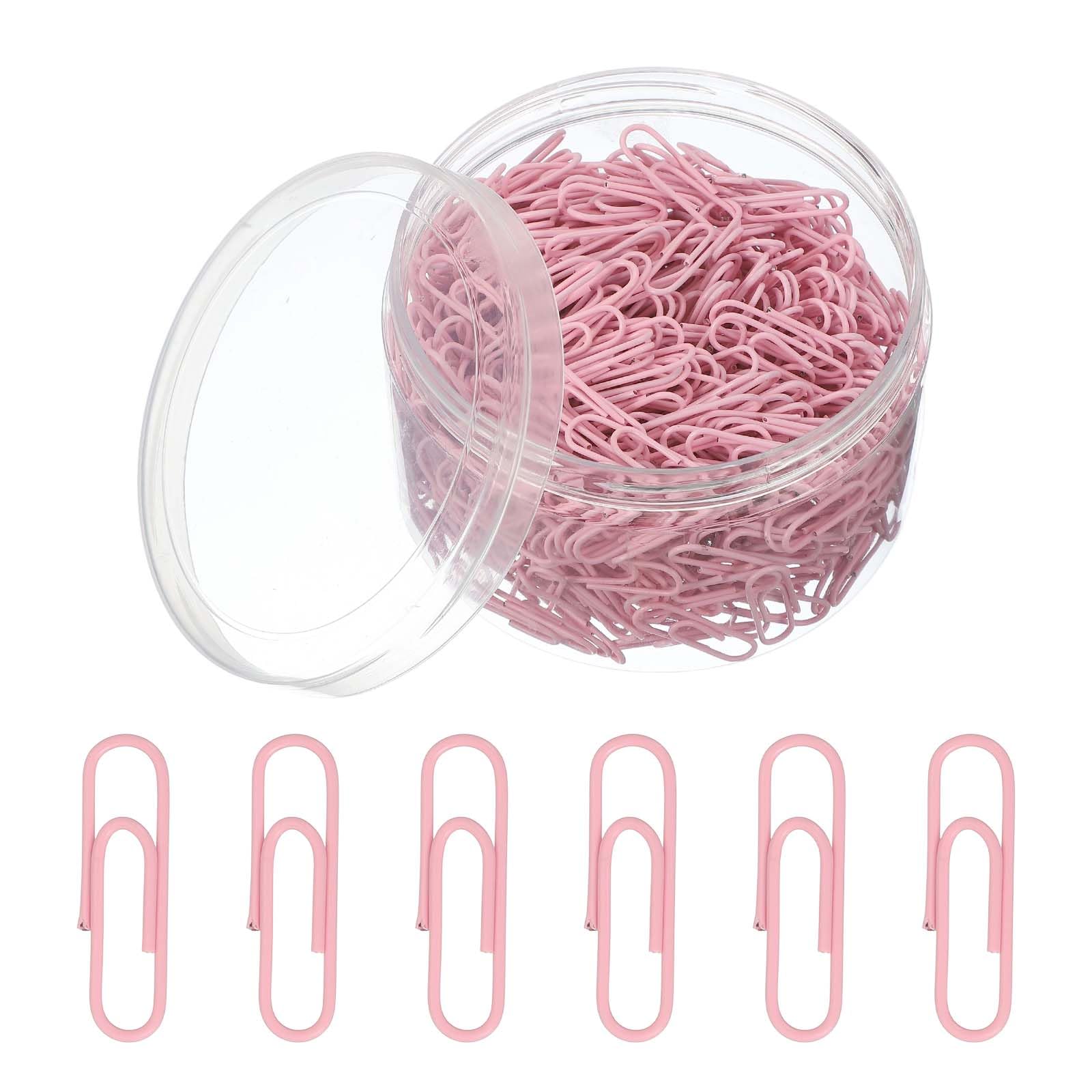 PATIKIL 600pcs Paper Clip, 28mm Paper Clip Cute Metal Clips Rust-Proof Strong Durable Bulk for Office, Pink