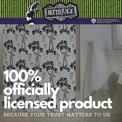 Miniatura 121 de Franco Juego de cortina de ducha y anillos de 13 piezas de Peanuts (producto 100% oficial)