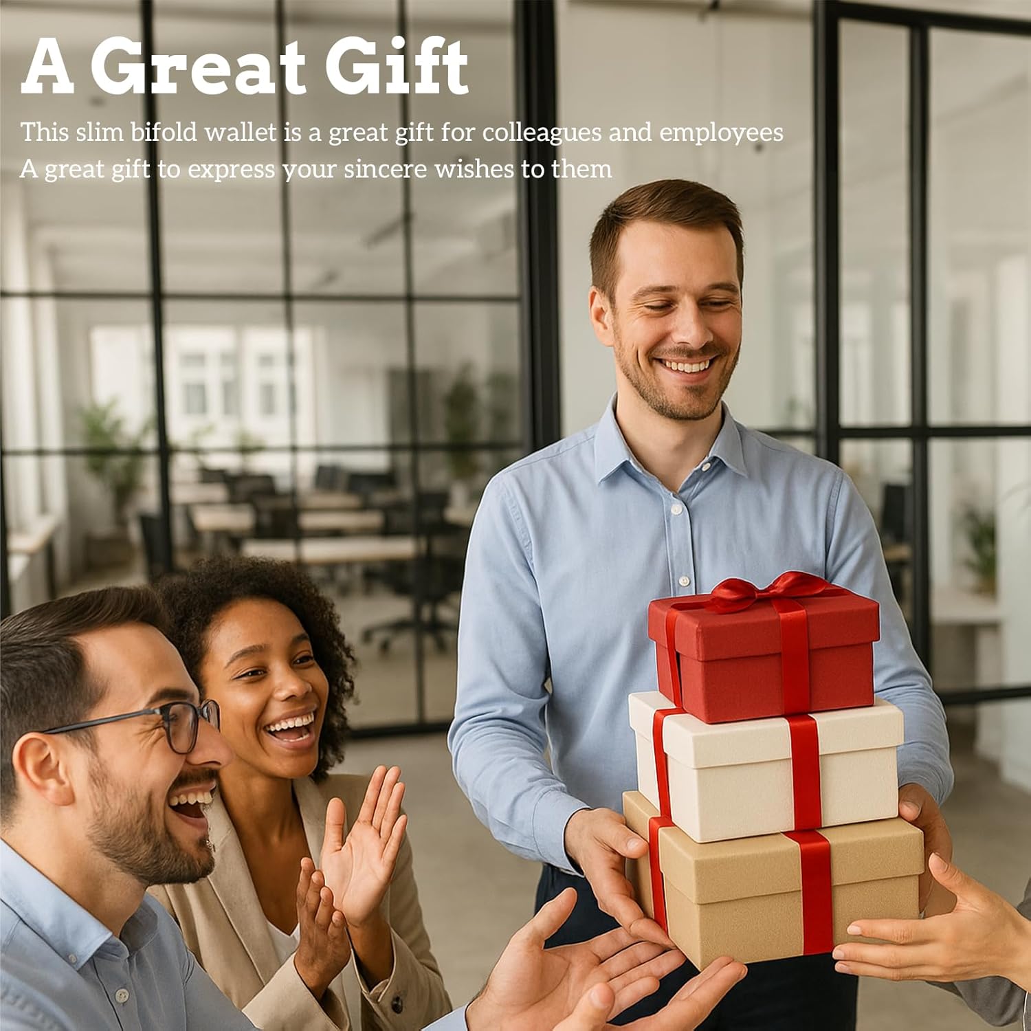 12 Pieces Wallet for Men, Bifold Wallets Bulk for DIY Engraving, PU Blanks Wallet for Men Father's Day, Thank You, Employees Christmas Gifts, With Money Clip, Card Holder(6 Black & 6 Light Brown) - Image 7