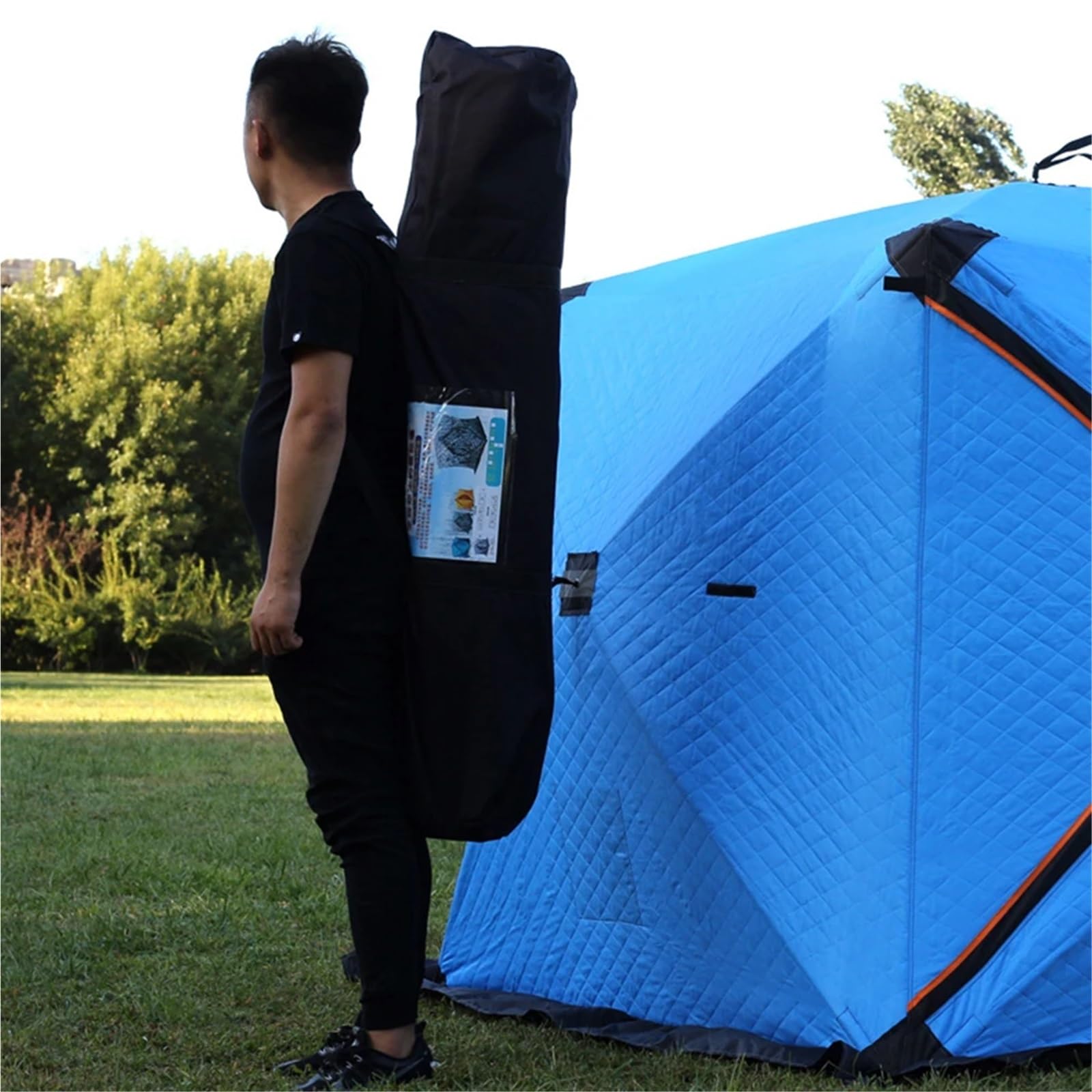 Tente de pêche d'hiver Facile à Installer, abri Portable sur Glace, équipement imperméable et Coupe-Vent pour Pique-Nique RandonnéE PêChe