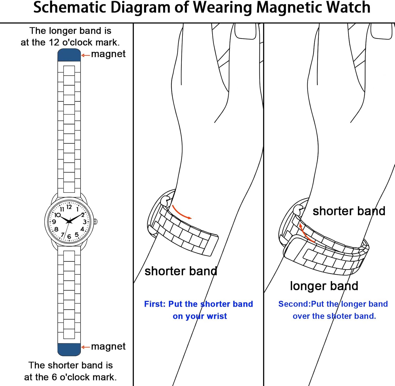 Asan Ge 35mm Watch for Women,Magnetic Stainless Steel Band Metal Watch,Easy to Wear No Tool Adjustment, Elegant Minimalist Waterproof Scratch Resistant for Seniors/Arthritis - Image 7