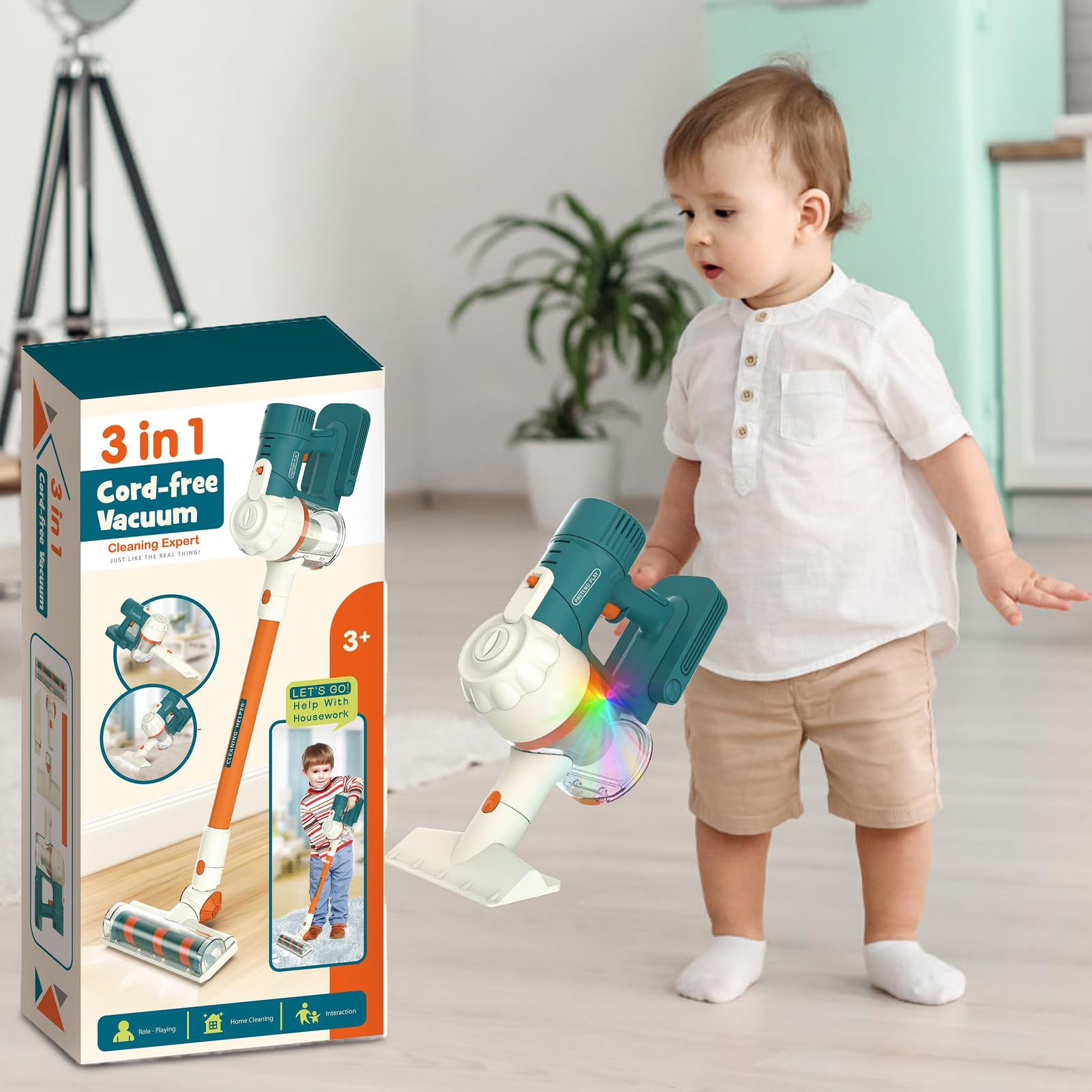 Aspirapolvere giocattolo - Set di pulizia per bambini di fantasia
