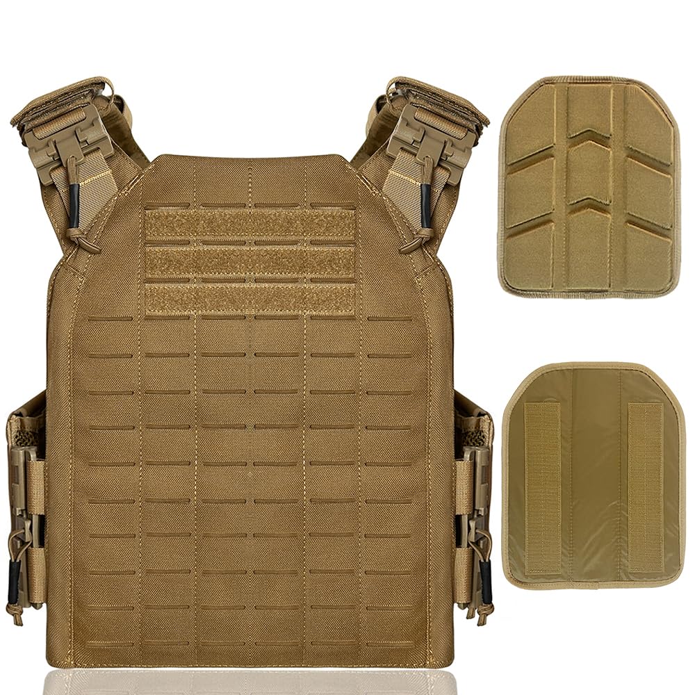 (CATNOINU) タクティカルベスト 軽量 サバゲー用 プレートキャリア 実物 MOLLE モール対応 1000Dナイロン素材 レーザー切断 戦術 ベスト 通気 汗取り用インナーパッド付き サイズ調整可能 レ Amazon.co.jp: [CATNOINU] タクティカルベスト 軽量 サバゲー用