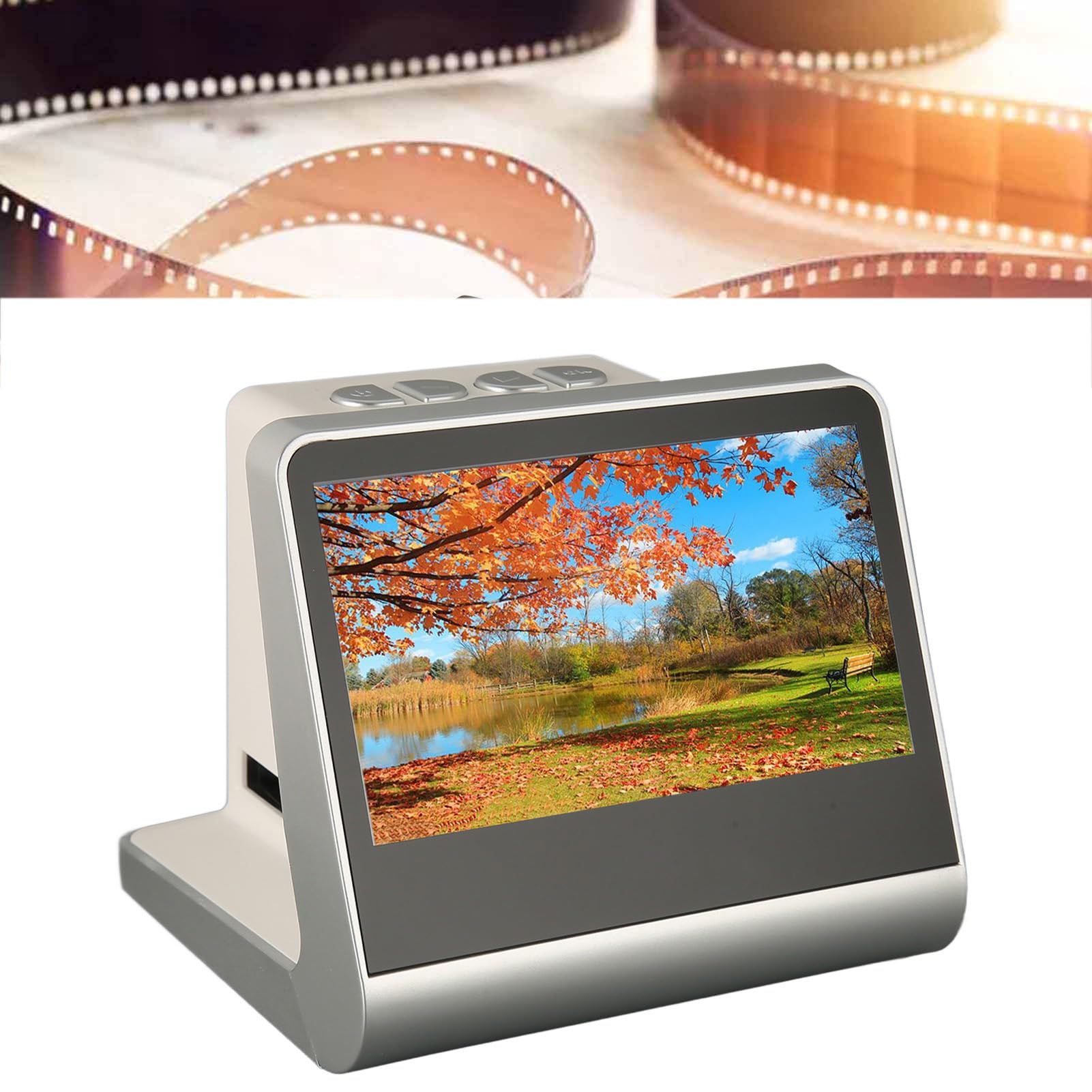Escáner Negativo, Fácil Operación 14MP 22MP Escáner de Película Pantalla de 5 Pulgadas para la Familia (Enchufe de la UE)