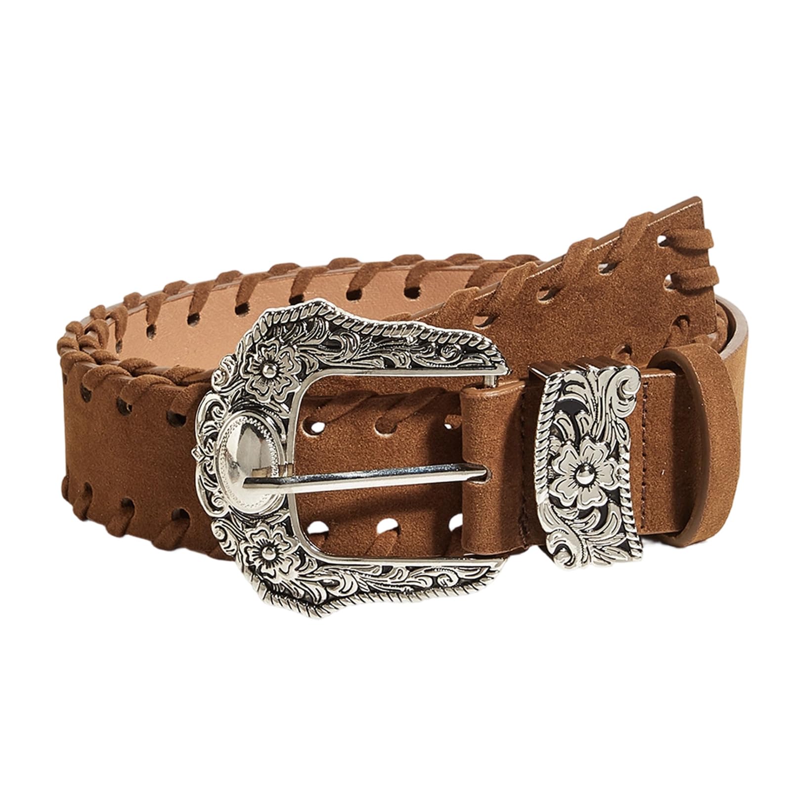 MICFENY Retro Design Braided Rope Waist Belt Soft Waist Sash PU Leather Waistband Unisex Accessory For Daily Wear Party