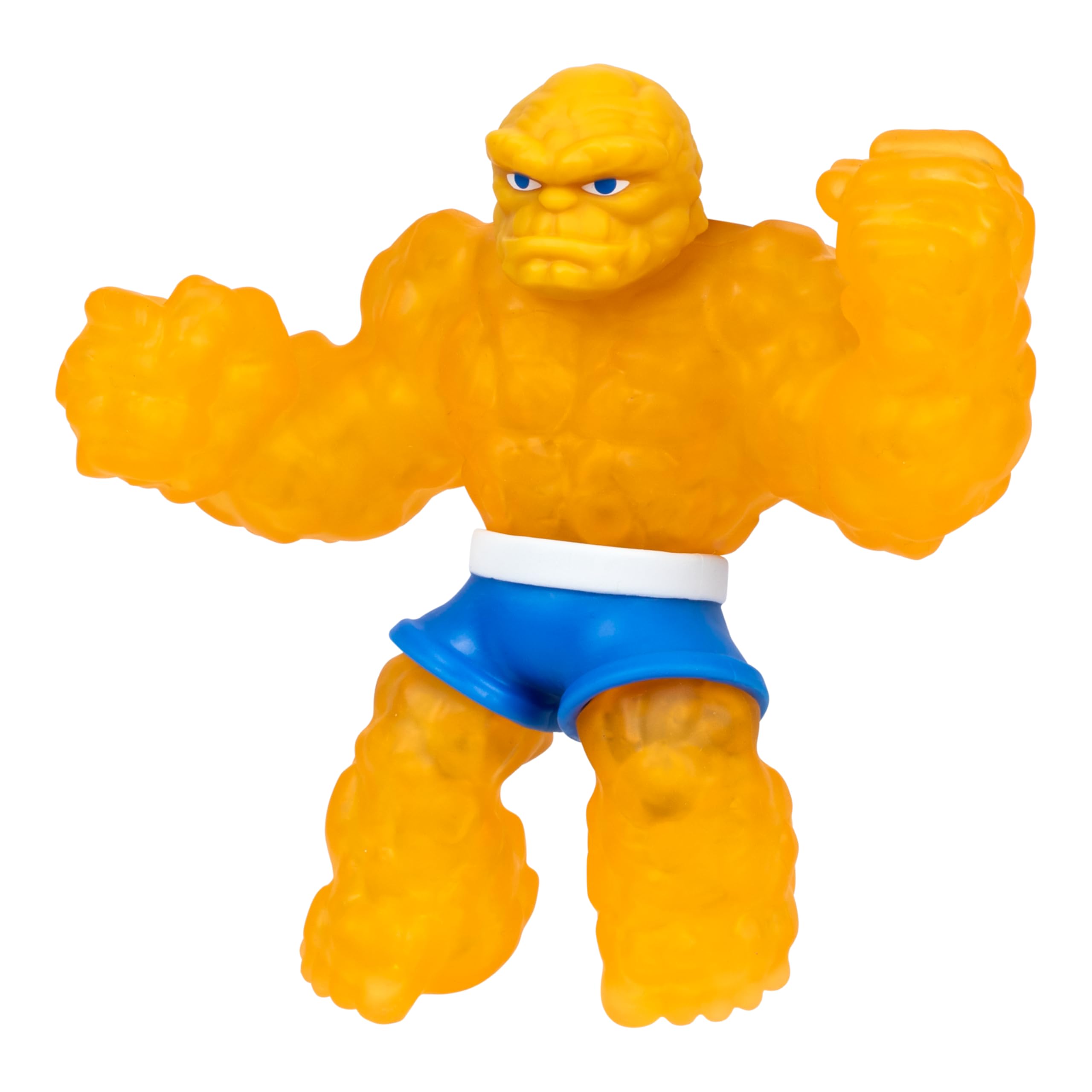 Heroes of Goo Jit Zu Marvel Studios The Fantastic 4 First Steps, The Thing, Stretchy, Goo filled - Figura de acción de 4.5 pulgadas / 11.4 cm, con relleno crujiente único, 3 para coleccionar
