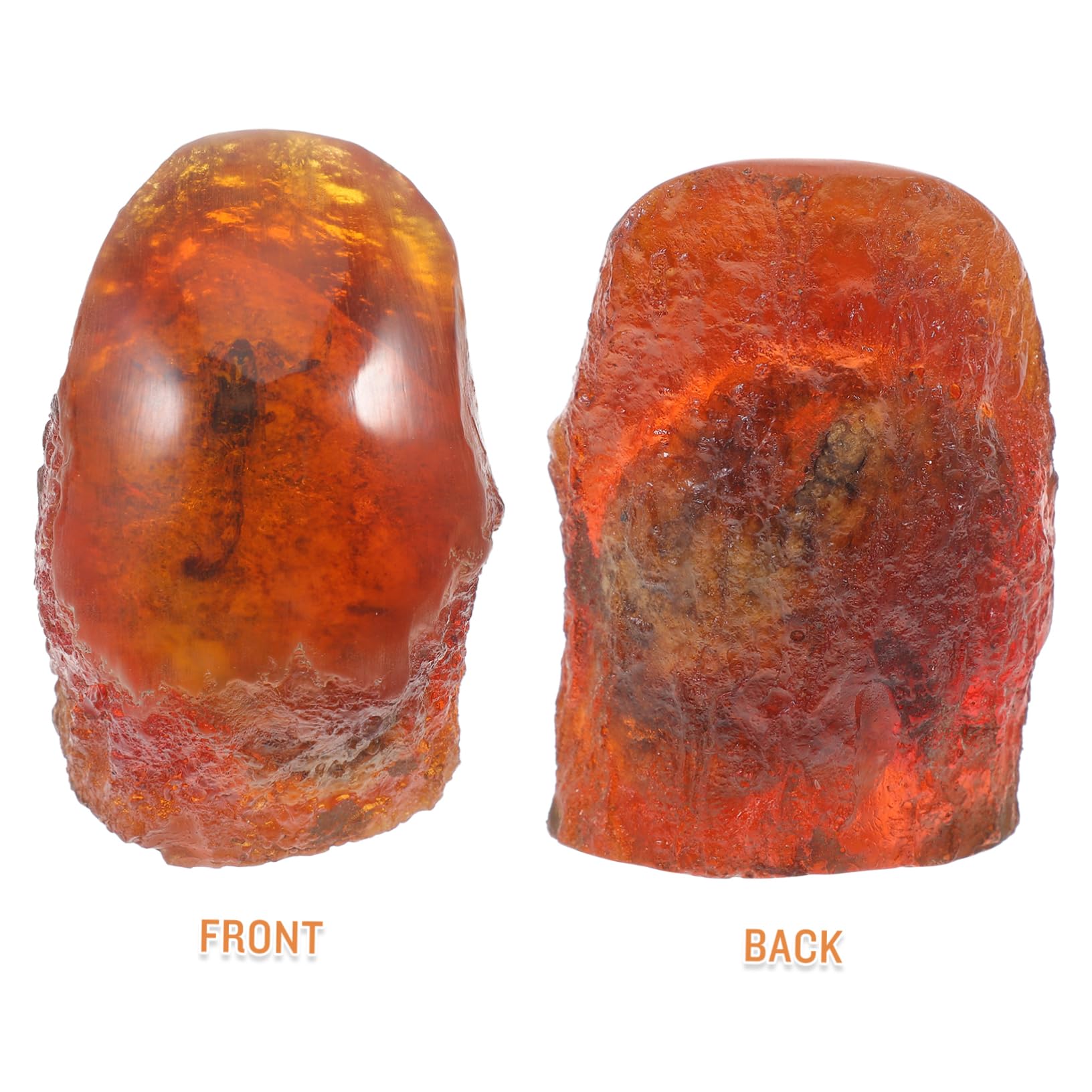 Espécimen de Insecto Ámbar de Resina Piedra Natural Decorativo Portátil para Decoración de Oficina y Hogar Diseño Elegante y Creativo