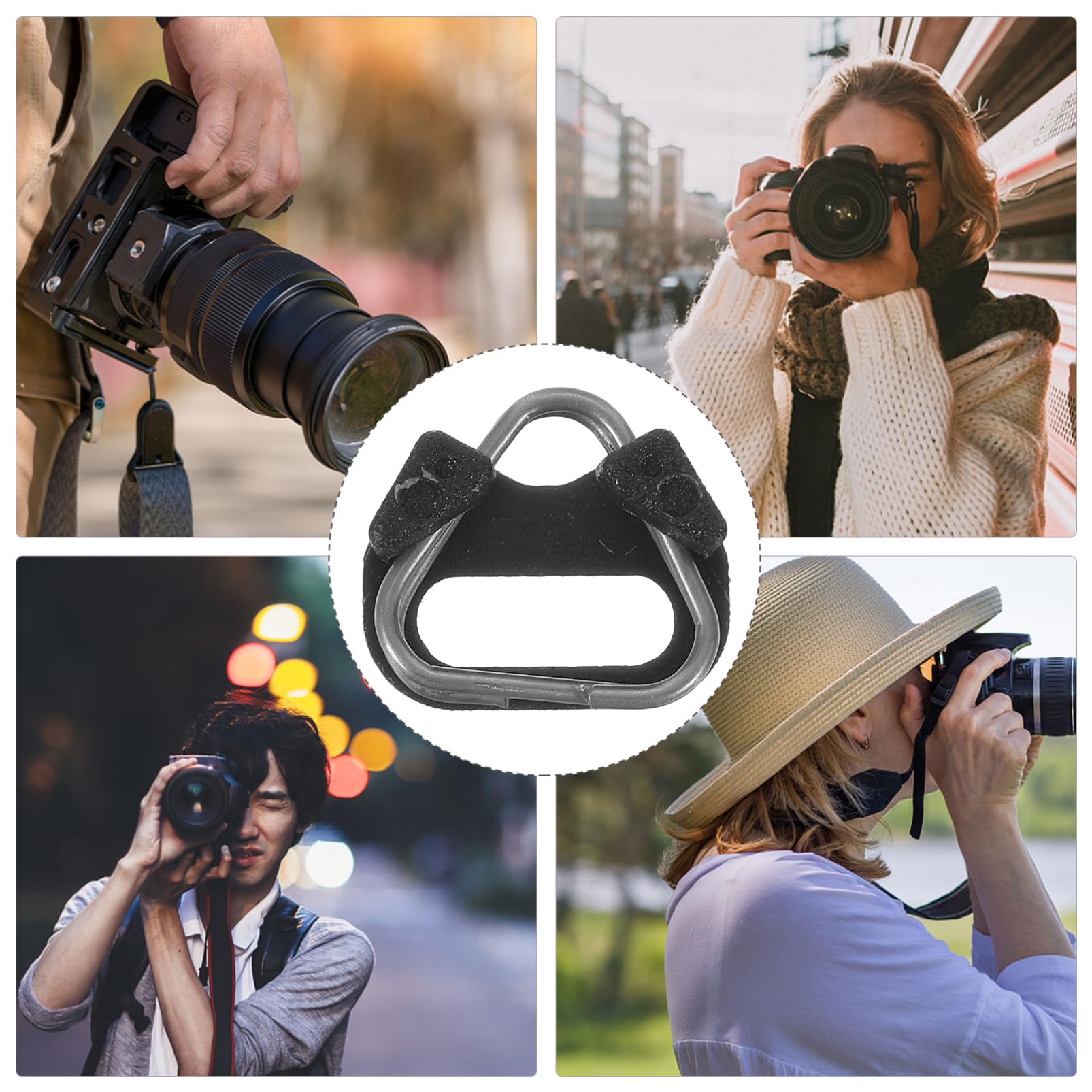 SHINEOFI Anillas De Reemplazo Para Correa De Cámara De Adaptadores De Anillo Dividido Triángulo Para Correas De Hombro Conector Práctico Para Strap De Muñeca Y Hombro