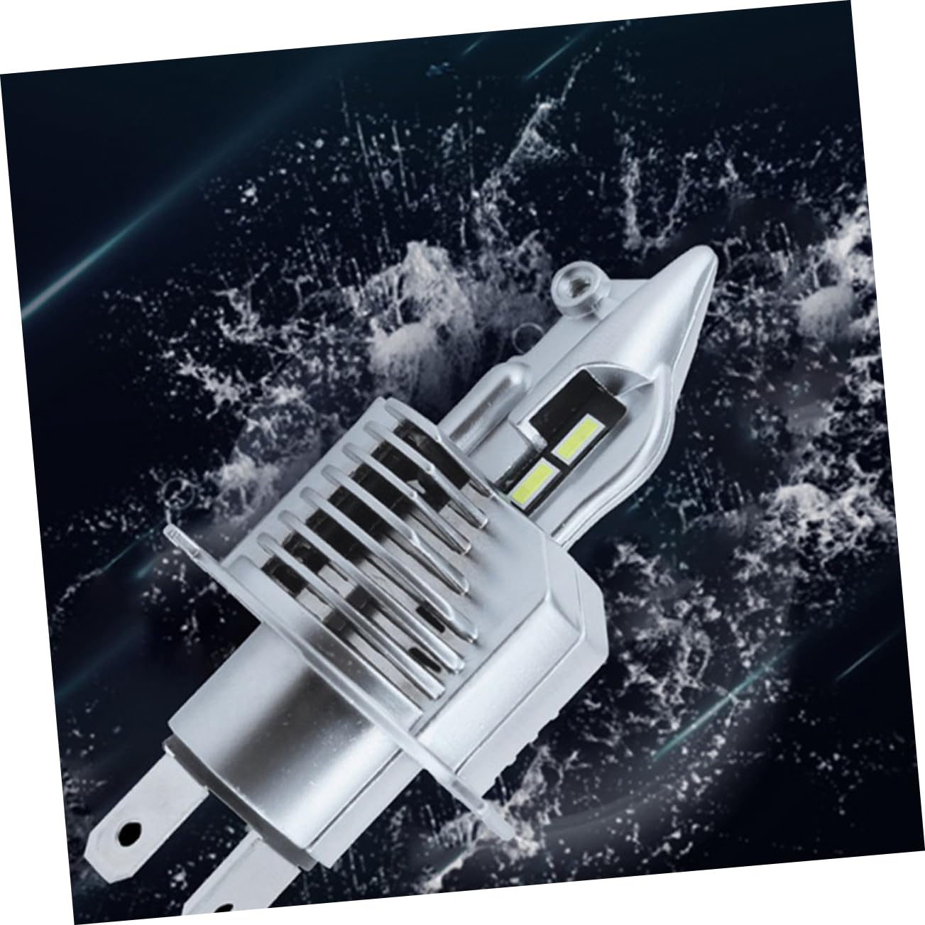 Alipis LED in Lega di Alluminio e Resina per per Fari Fendinebbia Lampadine 2pezzi H4 30w Alta Luminosità Forte Permeabilità Argento Auto