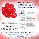 Party Propz Red Balloons for Decoration - Set of 50 Pcs Red Metallic Balloons For Decorations | Balloons For Birthday | Anniversary Decoration Items (Latex) gallery image