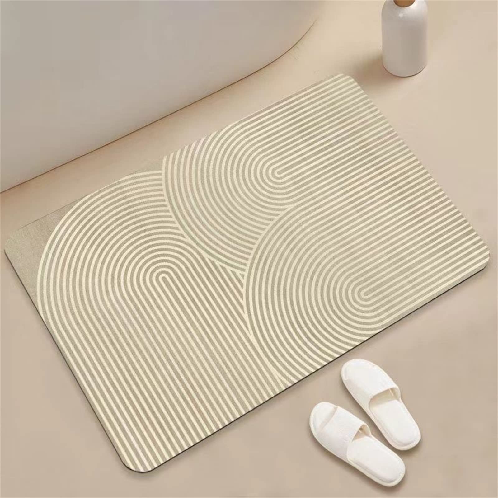 Tapis AntidéRapant Absorbant Bain 90x120cm, SéChage Rapide, Lavable, Doux