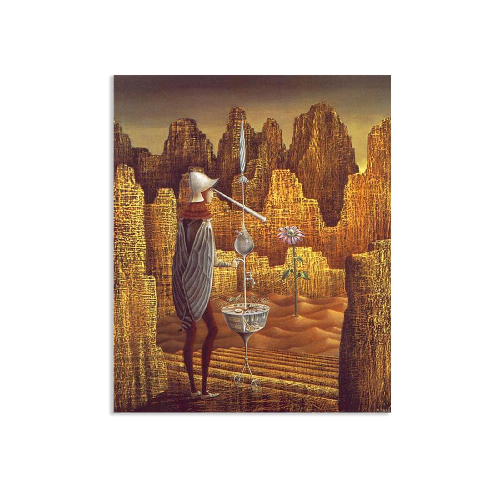 MYCGGDGH Remedios Varo Canvas Wall Art Reproductions of Famous Paintings Creation with astral rays Remedios Varo Wall Decor for Living Room Bedroom Home Decor90x70cm(36x28in) Frameless