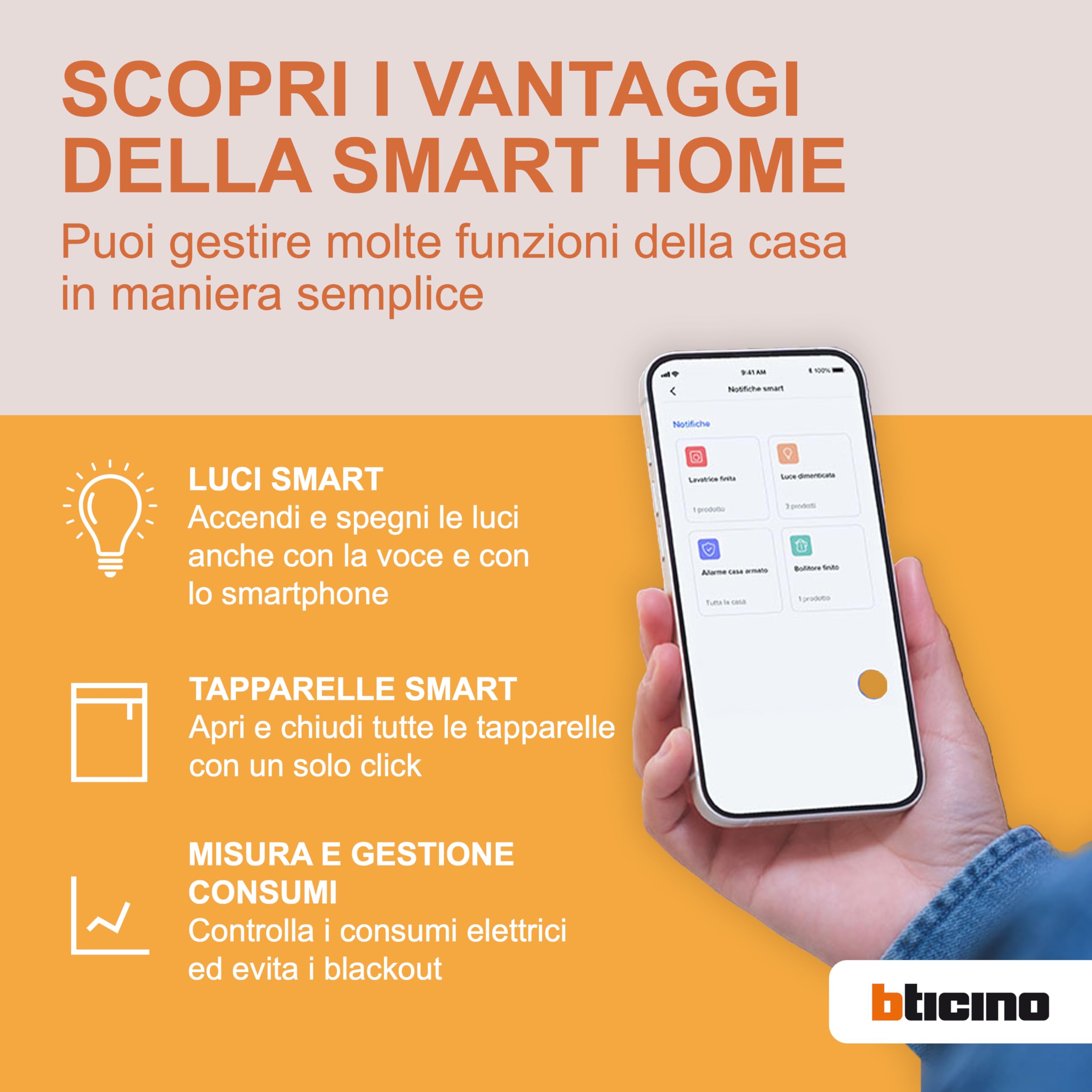 Bticino K4500C Gateway per il Controllo di Luci, Tapparelle, Apparecchi Elettronici collegati a Prese Connesse con l'App HOME+CONTROL o con la voce, Comando Entra&Esci Living Now incluso, 2 Moduli