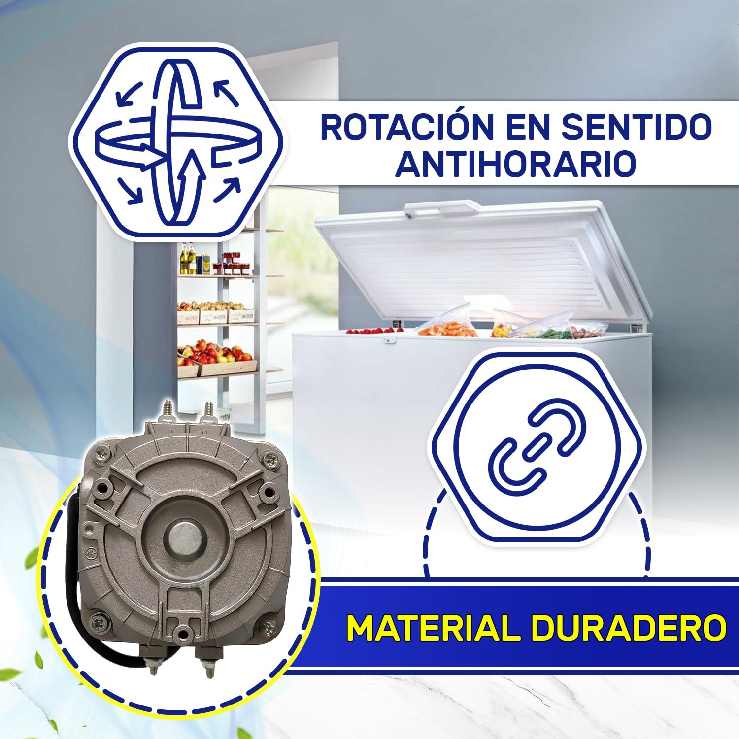 Motoventilador Universal 25W 230V para Congelador y Frigorífico - Garantía de 10 Años - MONTERAL