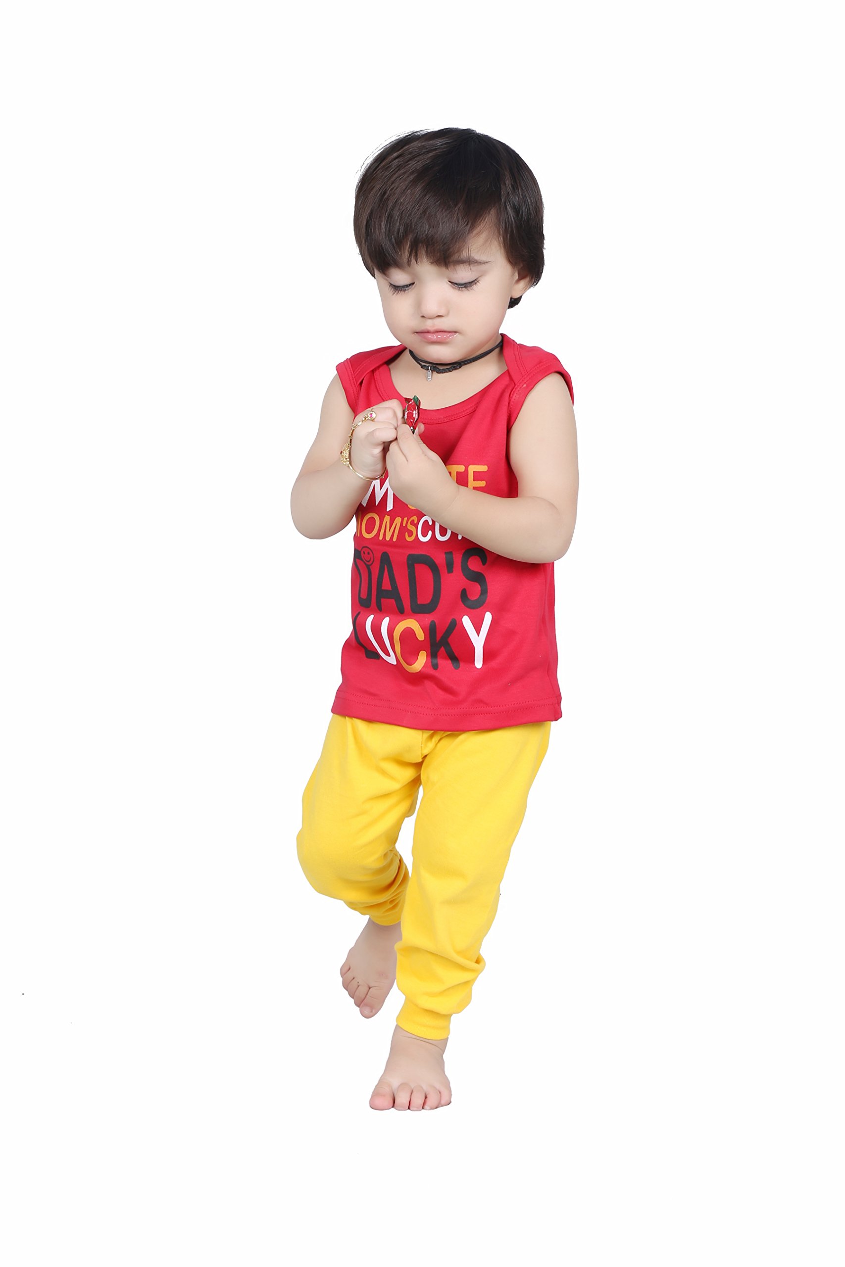 First Kids Step Unisex Cotton Hosiery Track Pants with Rib(0-6months) Multicolour