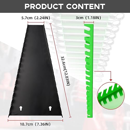 Miniatura 3 de Organizador de llaves de plástico, soporte de llaves de alta densidad, soportes grandes para llaves de pared y caja de herramientas, 96 ranuras para