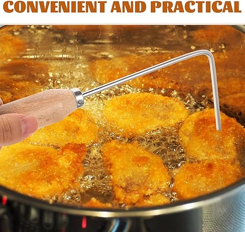 Miniatura 3 de Moldes para Bunuelos con mango, rosetas timbales, 12.6 in, aleación de aluminio, moldes para gofres, moldes Achappam, embudo, anillo para tartas,