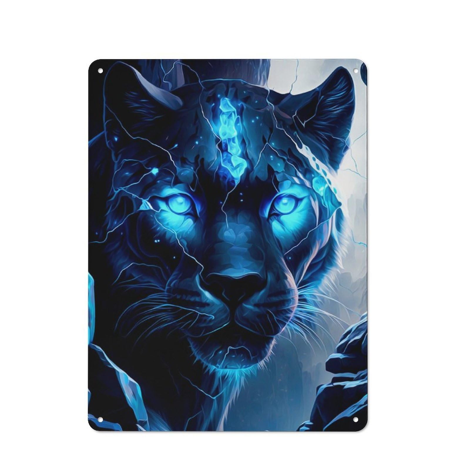 Junmoney Panther Rustic Tin Sign 40X30cm For Man Cave Or Games Room, Housewarming Present For People Styling Man Cave And Games Room