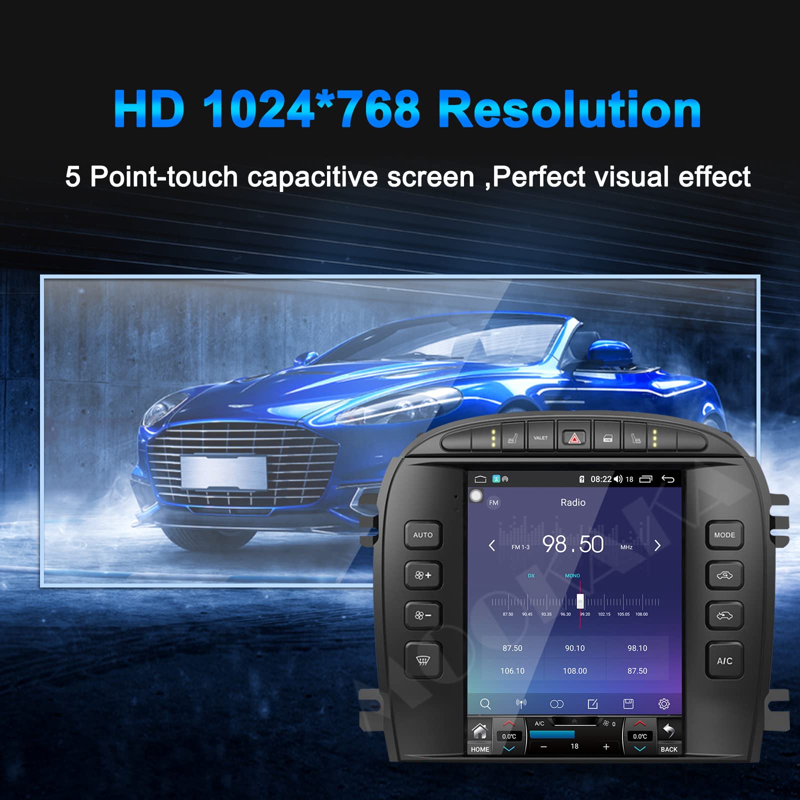MOOKAKA Android 11 Tesla Style Radio Autoradio 2 Din Navigazione Gps Unita Principale Per Aston Martin 2005 2015 Lettore Multimediale 9 7 Pollici Schermo Tattile Ips Hd 1080p Carplay Dsp Wifi464gb