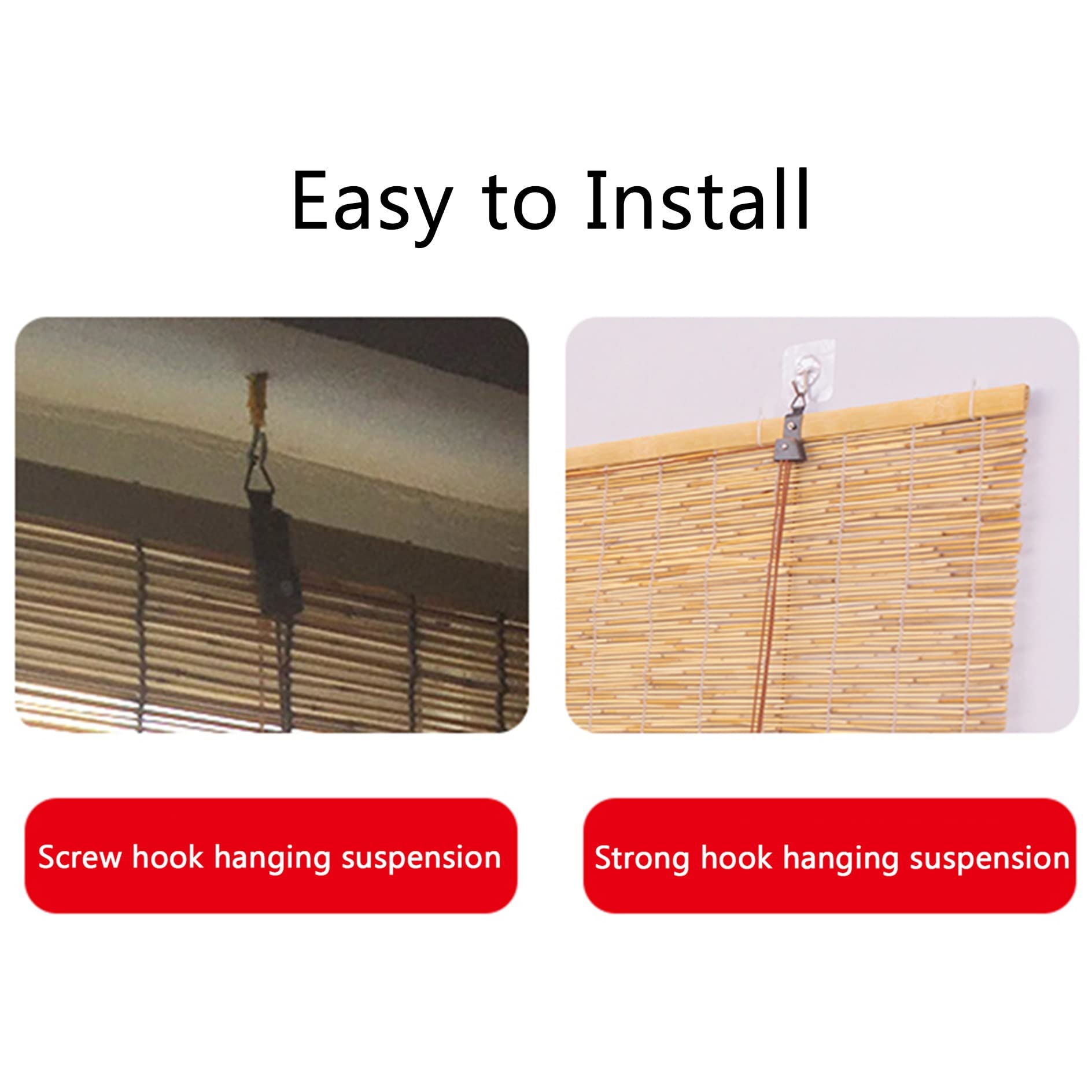 Tapparella Bamboo,Tapparelle Ombra arelle Sole,Tenda avvolgibile in bambù,Tende Romane,Oscurante Filtro Luminoso Cortina Tapparelle Protezione dal Sole e dalla Privacy,per Finestre e Porte