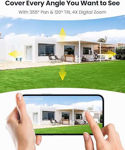 Miniatura 5 de ieGeek Cámara de seguridad 2K al aire libre, cámara inalámbrica WiFi 360  PTZ