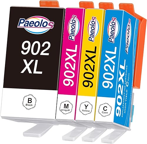 Paeolos Paquete combinado de cartuchos de tinta 902 compatibles con HP 902XL para impresora HP Officejet Pro 6978 6968 6960