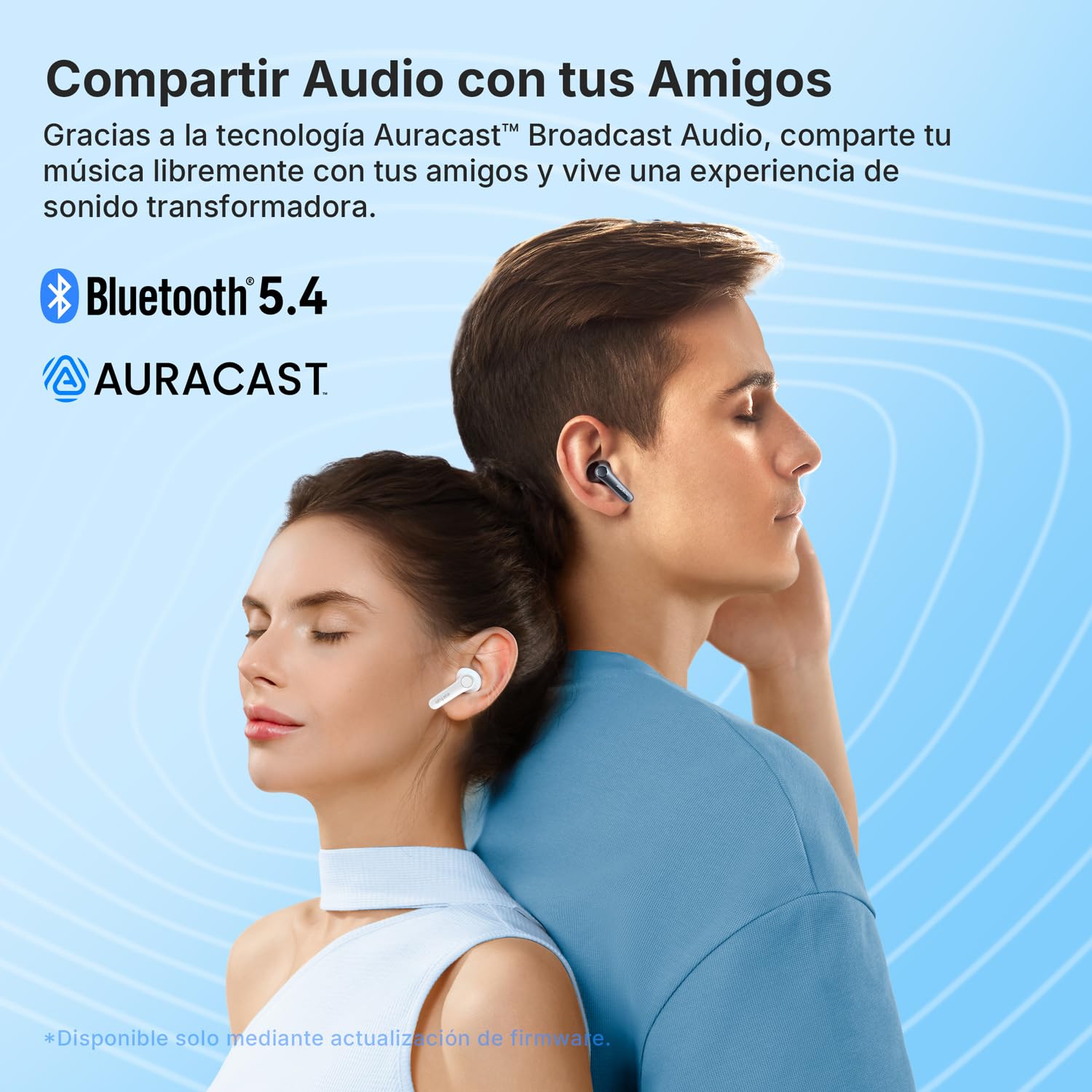 EarFun Air Pro 4 Auriculares con Cancelación de Ruido | Hi-Res Audio, LDAC, Qualcomm aptX Lossless, IA y 6 Mics, 52H, Carga Rápida, Audio Espacial, Detección Intraural, Blanco