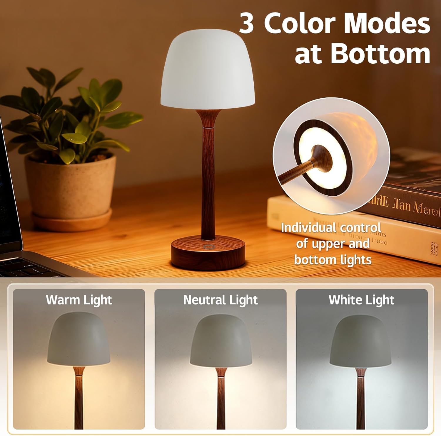 Shower Light, Spa-Like Waterproof Bathroom Shower Lamp with 16 Color Ocean Wave Projector, Rechargeable Cordless Light with Touch & Remote Control, Bathroom Lamp for Inside Shower & Bathtub - Image 4