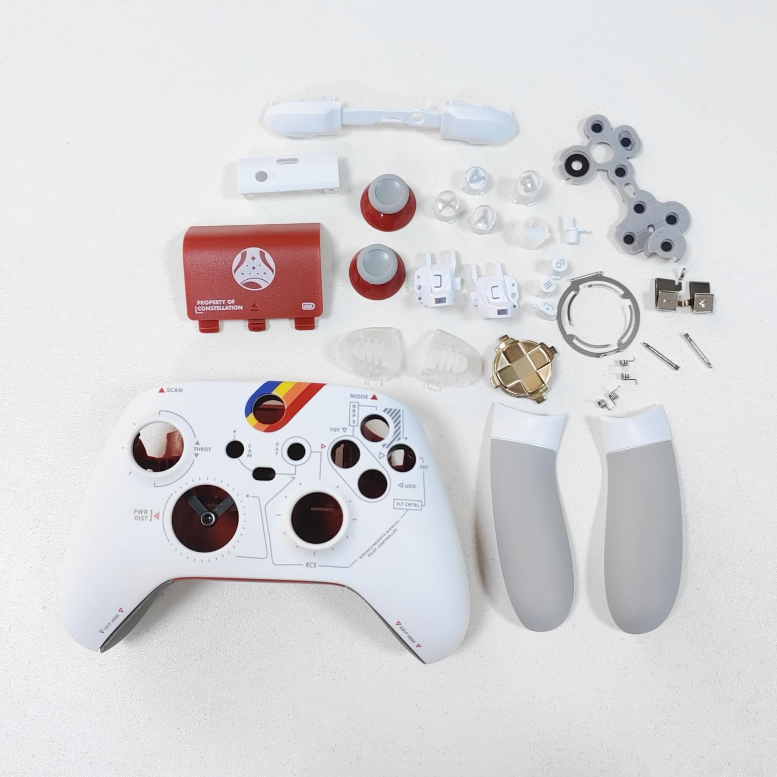 Set di Gusci di Ricambio per Xbox Series X/S Controller - Limited Edition, Custodia Completa con Piastre di Copertura Coperchio della Batteria Bottoni Accessori (Bianco)