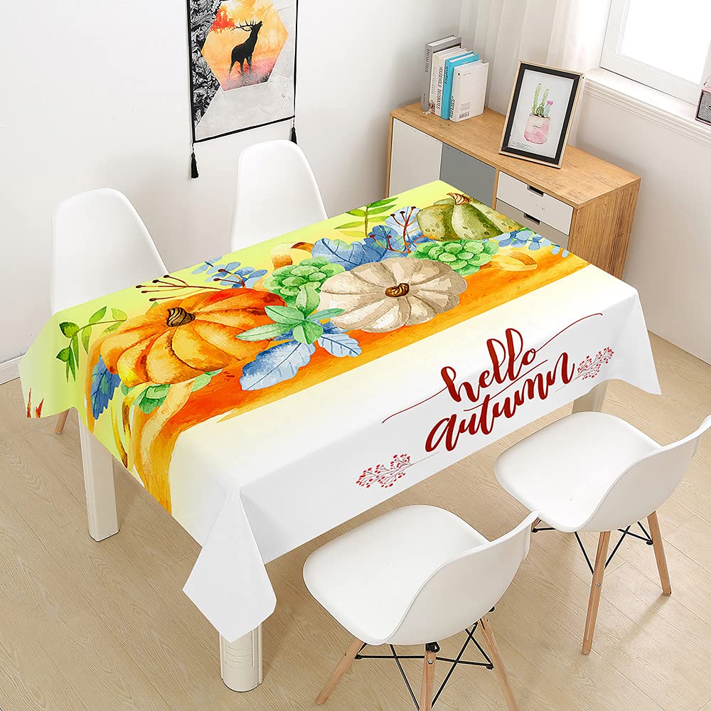 Nappe D'Halloween 3 Pièces - 137 X 182 Cm - Plastique Imperméable - Motif Citrouille - Pour Décoration De Fête