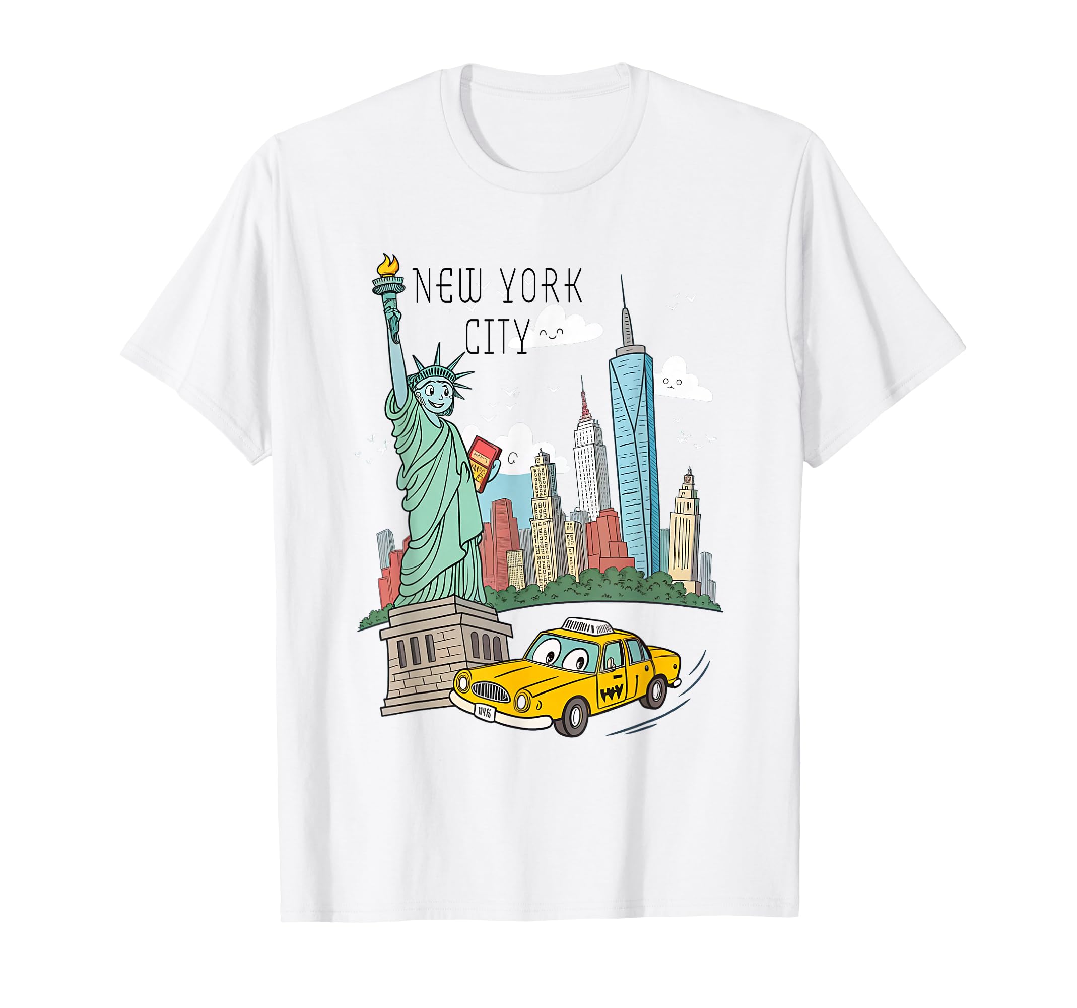Amazon.com: Kids New York City Cartoon Taxi Statue Skyline NYC