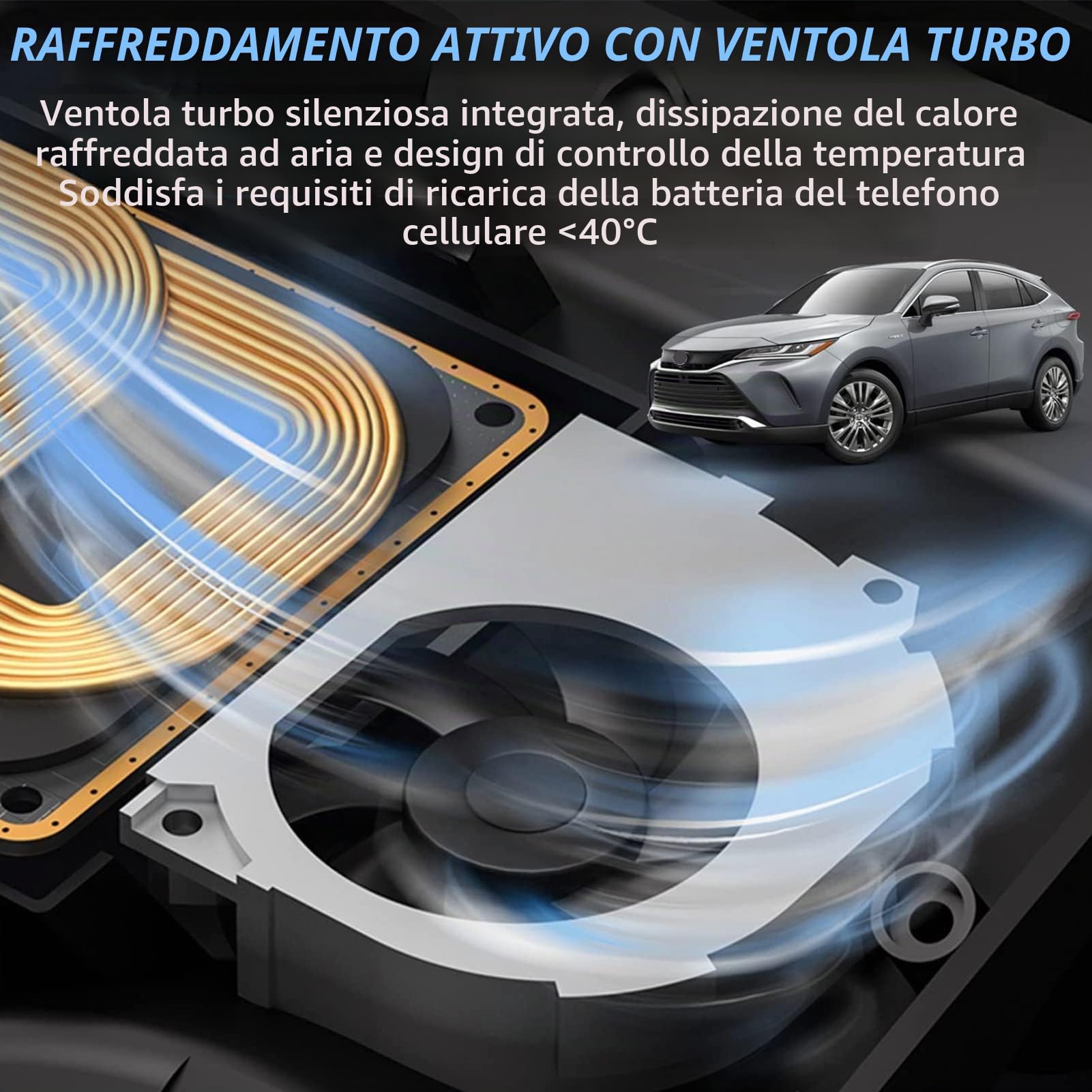 Caricatore Wireless Auto per BMW X5 (2014-2018) F15/E70, X6 (2014-2018) F16/E71 Accessori console centrale, 15W Qi ricarica rapida, con porta USB QC3.0, regalo per i proprietari di BMW