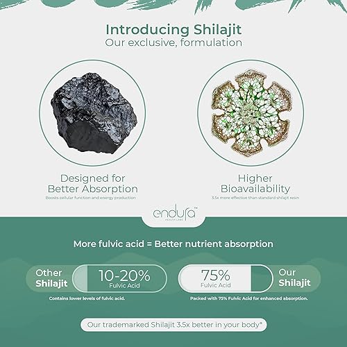 Miniatura 5 de Endura - Gomitas Shilajit puras del Himalaya para hombres y mujeres  con Ashwagandha KSM 66, musgo marino, miel de manuka, cúrcuma, aceite de