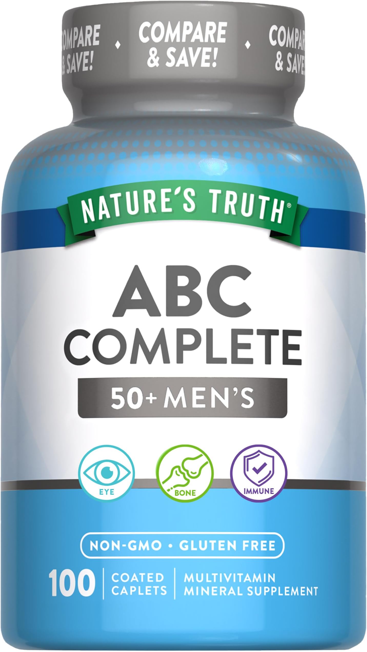 Adult Men's Multivitamin, Senior 50 Plus, 100 Count
