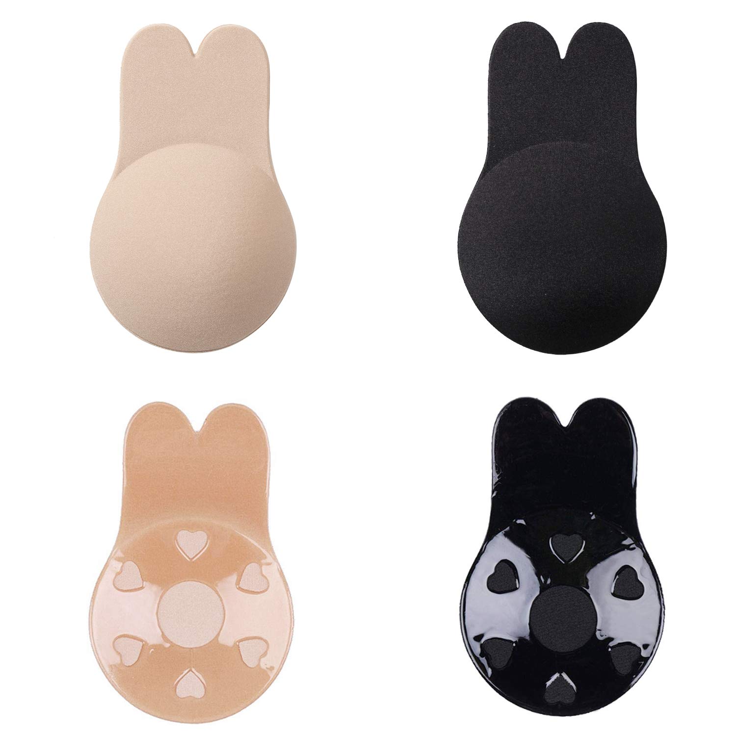 Adhesive Bra Strapless Breast Lift Tape Invisible Rabbit Bra Tape for Women 2Pcs