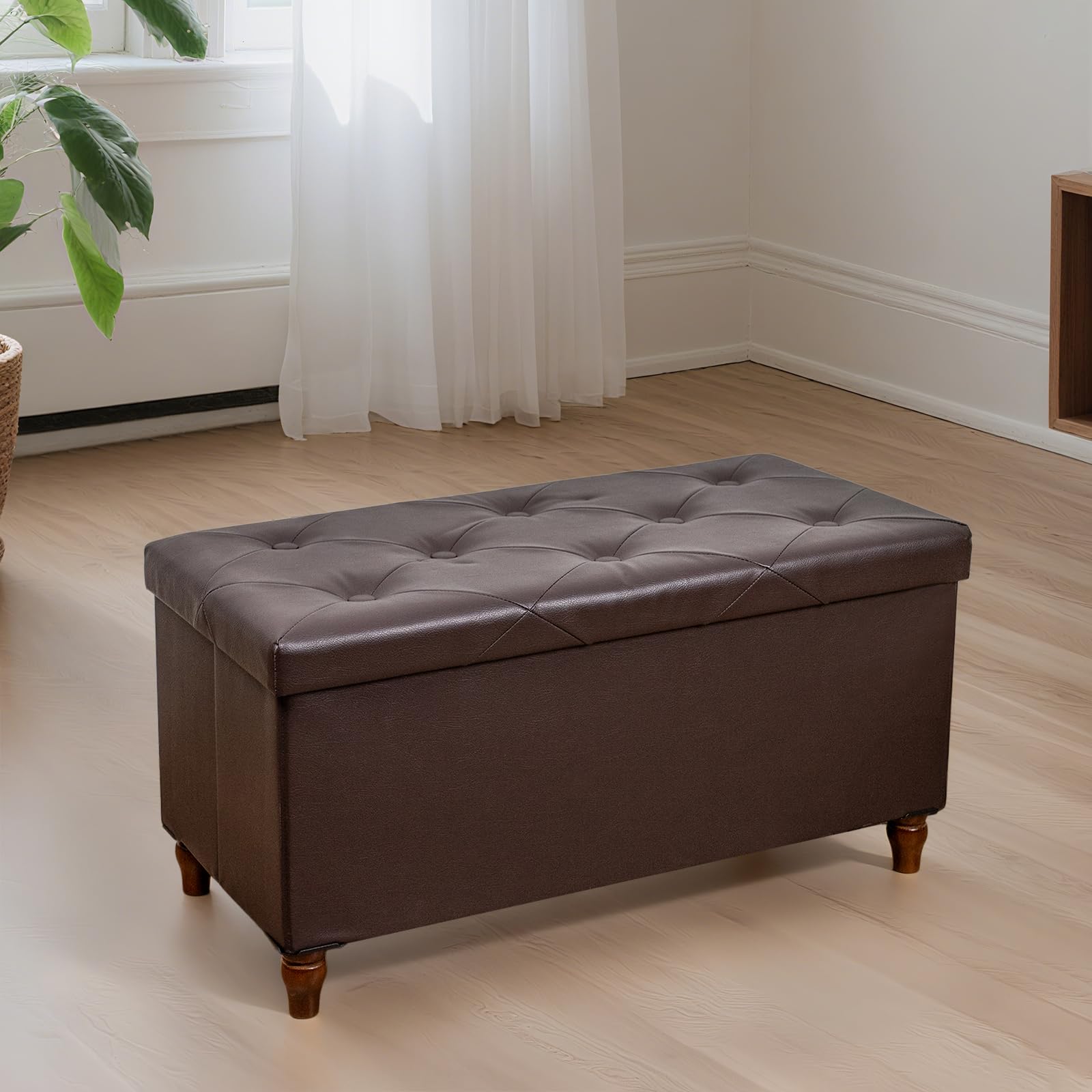 Amazon.com: GLAXYFUR 30 Inches Storage Ottoman Bench with