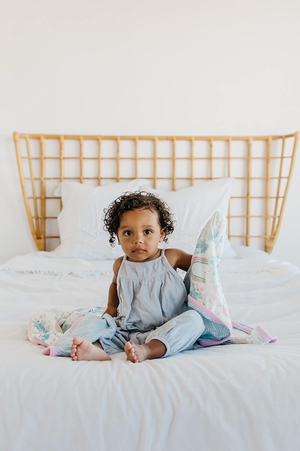 Copper Pearl Large Premium Knit Baby Swaddle Receiving Blanket Unicorns Whimsy