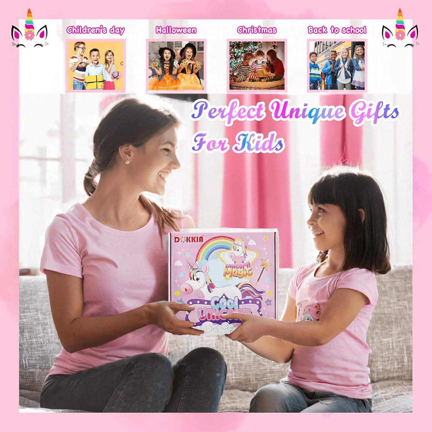 Markers Set 65 Pcs- Art Coloring Drawing Kits for Kids with Unicorn Pencil Case,Crayon&Markers Stuff, Birthday Gifts for Girls 4-12 Year Old Unicorn Rainbow - Image 7