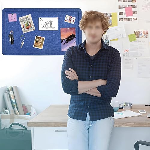 Miniatura 22 de Vuzvuv Barra de corcho negro de 16 x 12 pulgadas con 20 pasadores, tiras autoadhesivas para tablón de anuncios que no dañan la pared, tablero