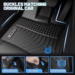 Orealtrend Tapis de sol de voiture compatibles avec Toyota Highlander 7 & 8 Passagers 2014-2019 Floor Liners Toutes les garde météo Déversement Proof Black Front & Arrière & 3rd Tapis de voiture de ligne personnalisé Fit Anti Slip
